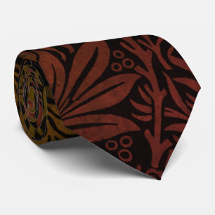 Cravate Motif floral ombré rust élégant