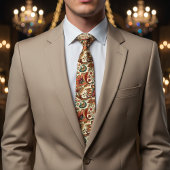 Cravate Motif Floral Paisley d'inspiration médiévale