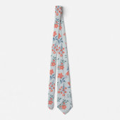 Cravate Motif floral Prairie de corail (Dos)