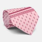 Cravate Motif floral rose (Roulé)