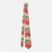 Cravate Motif Floral rose vintage (Dos)