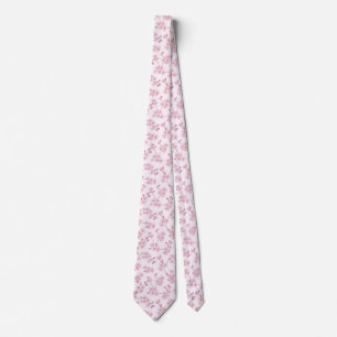 Cravate Motif floral sans couture de fleurs de cerisier ro