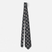 Cravate Motif floral tableau noir (Dos)