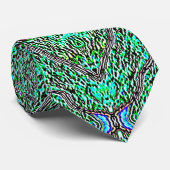 Cravate Motif floral vert (Roulé)