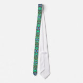 Cravate Motif floral vert (Dos)