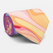 Cravate Motif fluide Abstrait à balayage coloré (Roulé)