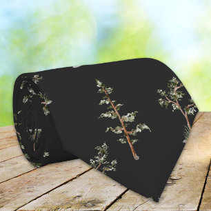 Cravate Motif Forêt d'Arbres Verts