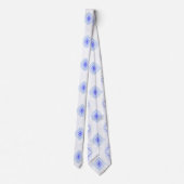 Cravate Motif fractal diamant bleu clair abstrait (Dos)