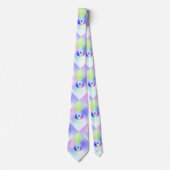 Cravate Motif fractal Iridescendant arc-en-ciel (Devant)