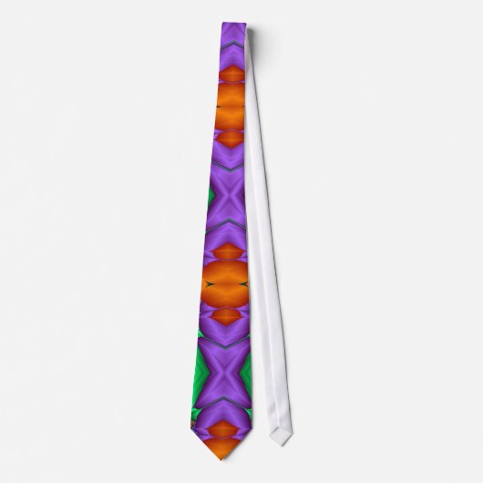 Cravate Motif fractal multicolore (Devant)