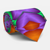 Cravate Motif fractal multicolore (Roulé)