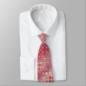 Cravate Motif fractal point rouge rétro (Attaché)