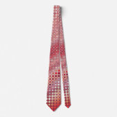 Cravate Motif fractal point rouge rétro (Devant)