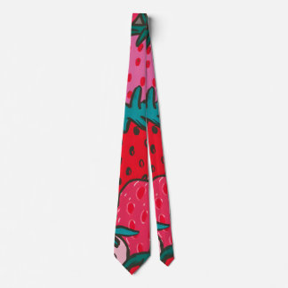 Cravate Motif Fraise