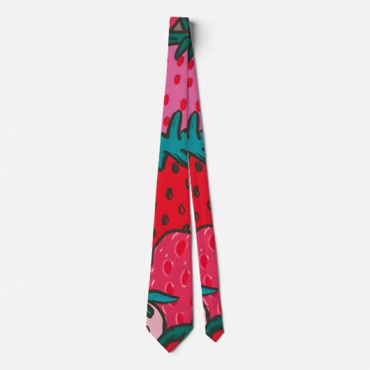 Cravate Motif Fraise (Devant)
