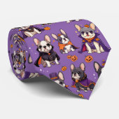 Cravate Motif français de Bulldog à halloween (Roulé)