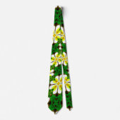 Cravate Motif frangipanier jaune (Devant)