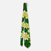 Cravate Motif frangipanier jaune (Dos)