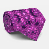 Cravate Motif Fuchsia (Roulé)