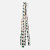 Cravate Motif Fun Jardin Retro (Devant)