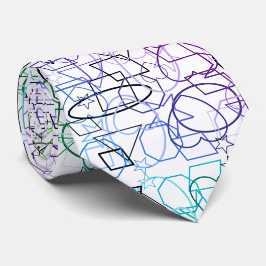 Cravate Motif géométrique Abstrait | Carrelé et filtré | (Roulé)