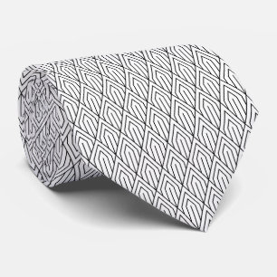 Cravate Motif géométrique Art déco vintage