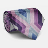 Cravate Motif géométrique audacieux dans mauve et bleu (Roulé)