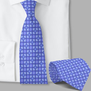 Cravate Motif géométrique bleu élégant