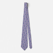 Cravate Motif géométrique bleu violet (Devant)