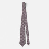 Cravate motif géométrique Brown et blanc (Devant)