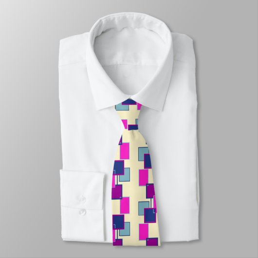 Cravate Motif géométrique coloré (Attaché)
