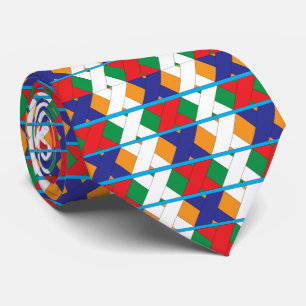 Cravate Motif géométrique contemporain coloré moderne
