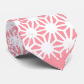 Cravate Motif géométrique corail (Roulé)