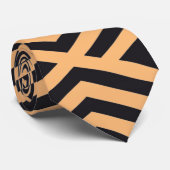 Cravate Motif géométrique couleur noir et blanc (Roulé)