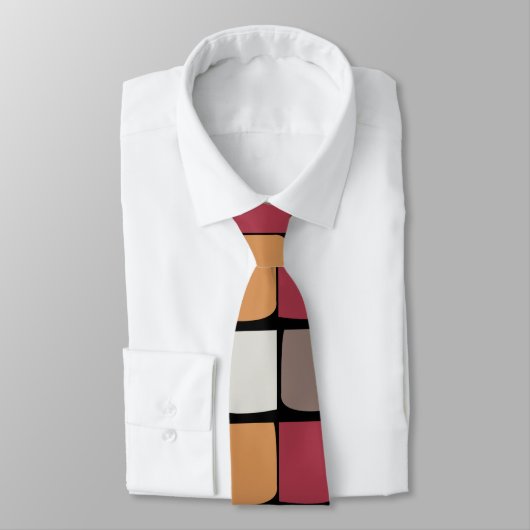 Cravate Motif géométrique de blocs de couleur (Attaché)