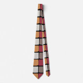 Cravate Motif géométrique de blocs de couleur (Devant)