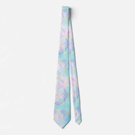 Cravate Motif géométrique en verre Iridescente (Devant)