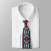 Cravate Motif géométrique ethnique. (Attaché)