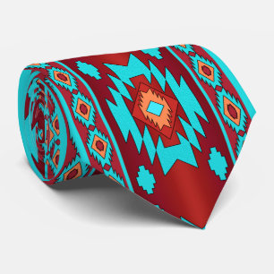 Cravate Motif géométrique ethnique.