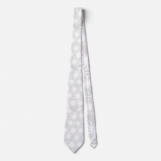 Cravate Motif géométrique gris pâle (Devant)