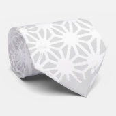 Cravate Motif géométrique gris pâle (Roulé)