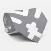 Cravate Motif géométrique horizontal Zigzag (Roulé)