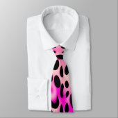 Cravate Motif géométrique Leopard rose 3D (Attaché)