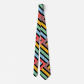 Cravate Motif géométrique mignon coloré (Dos)