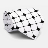 Cravate Motif géométrique moderne du milieu du siècle noir (Roulé)