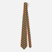 Cravate Motif géométrique multicolore vif (Devant)
