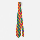 Cravate Motif géométrique multicolore vif (Devant)