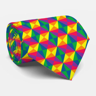 Cravate Motif géométrique multicolore vif