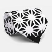 Cravate Motif géométrique noir et blanc (Roulé)