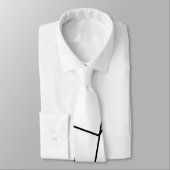 Cravate Motif géométrique noir et blanc moderne simple (Attaché)